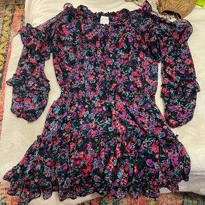 Multi-colored long- sleeved Misa dress